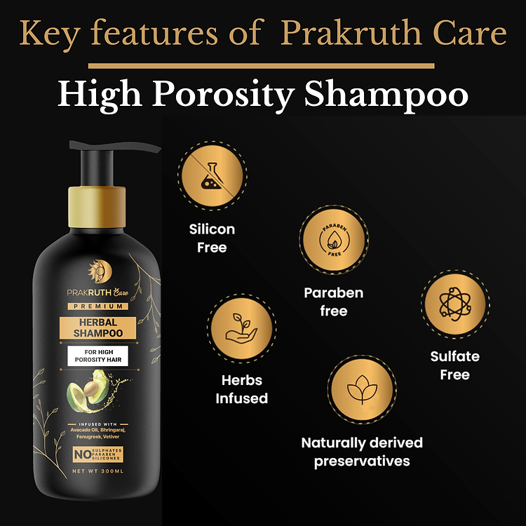 Prakruth Care Premium Herbal High Porosity Shampoo, 300 ml-2.webp